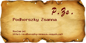 Podhorszky Zsanna névjegykártya